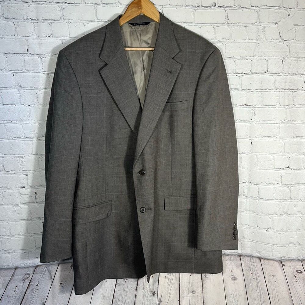 Vintage Burberrys Blazer Mens 44L Brown Wool Sport Coat Suit Jacket